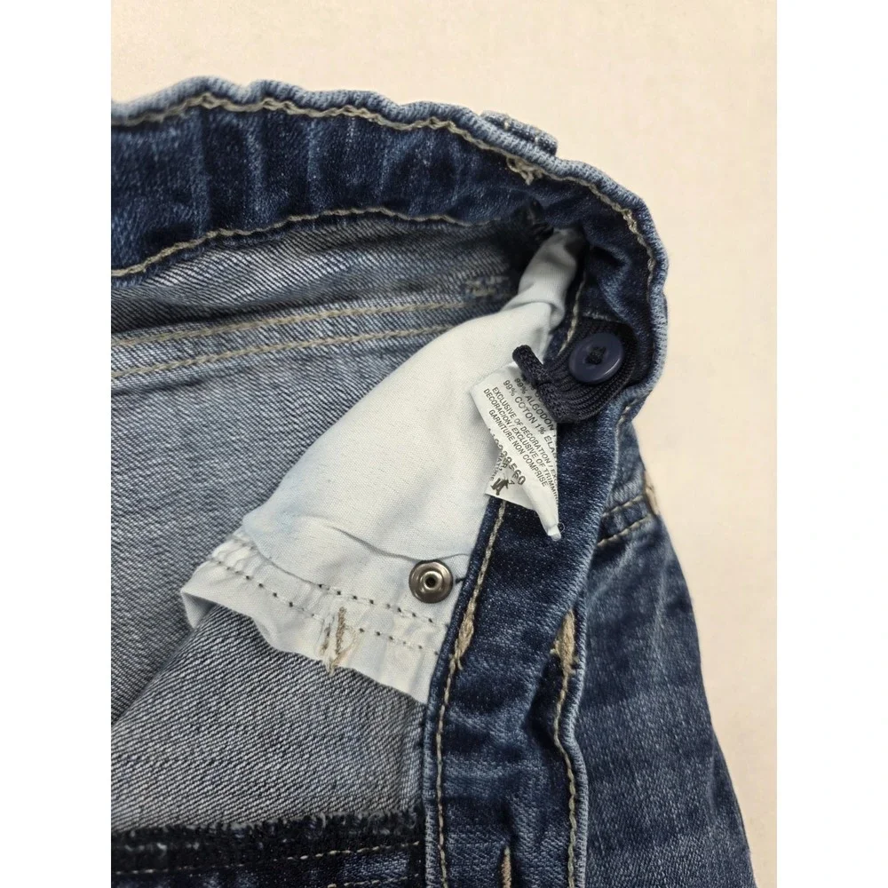Wrangler 20X Boys Jeans Size 16 Regular Adjustable Waist Blue Straight 112338560